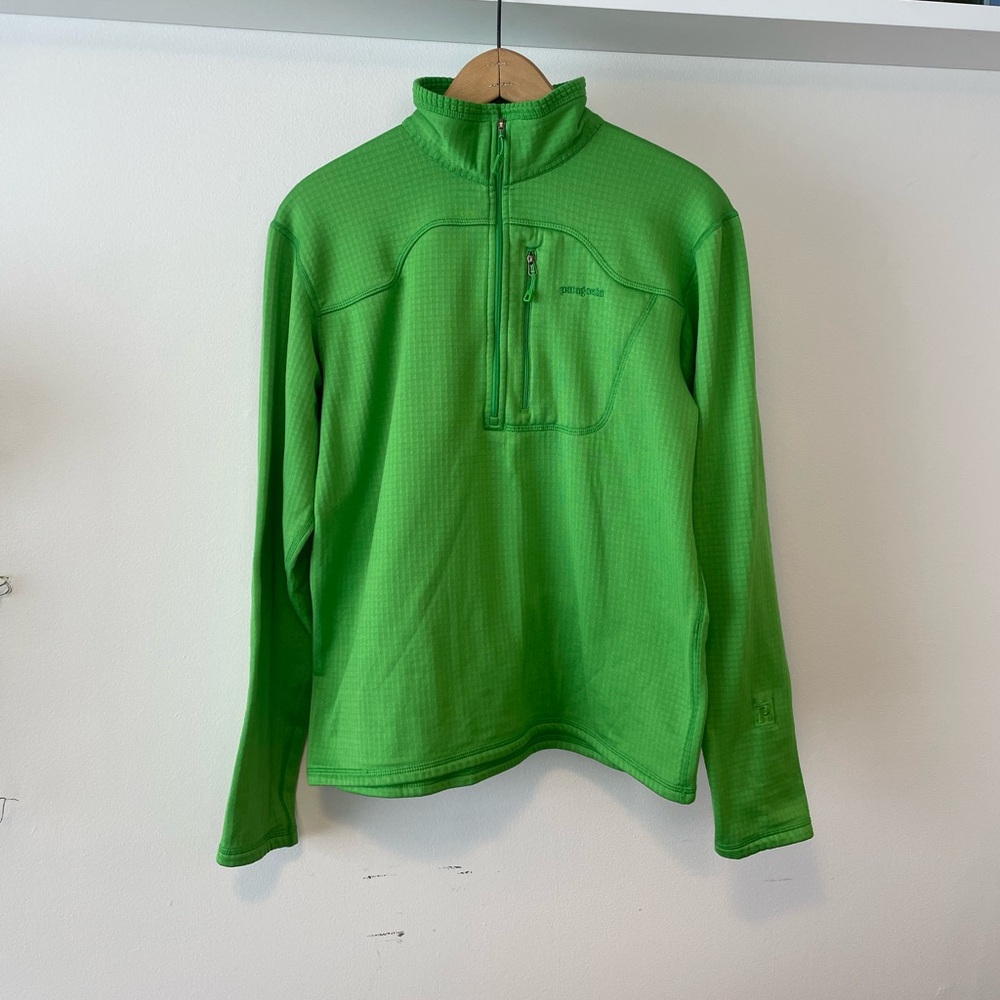 Patagonia Regulator R1 Green Quarter-Zip Pullover Mens Medium